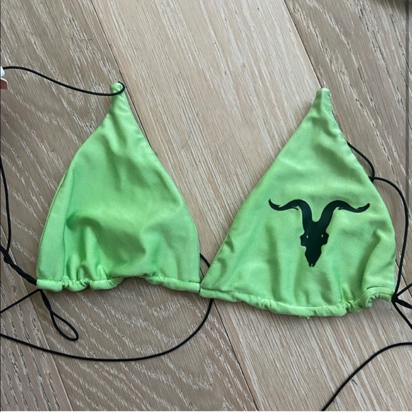 *Exclusive Not Sold Online* Green Ignite String Bikini Top Dan Bilzerian - Picture 2 of 4